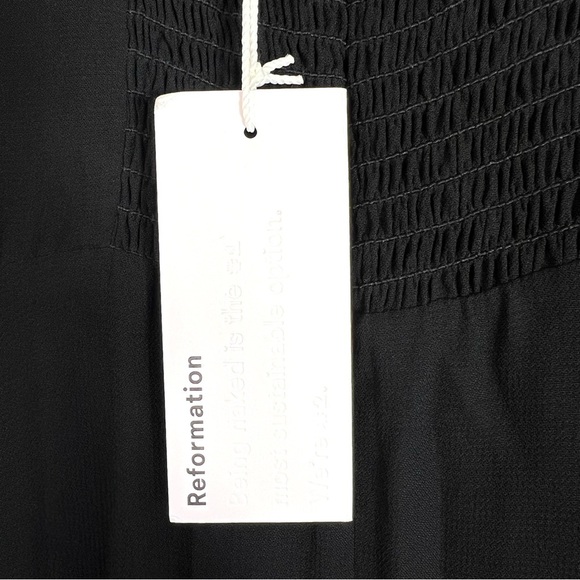 NWT Reformation Amaryllis Maxi Dress Black Size 0 - Picture 7 of 13